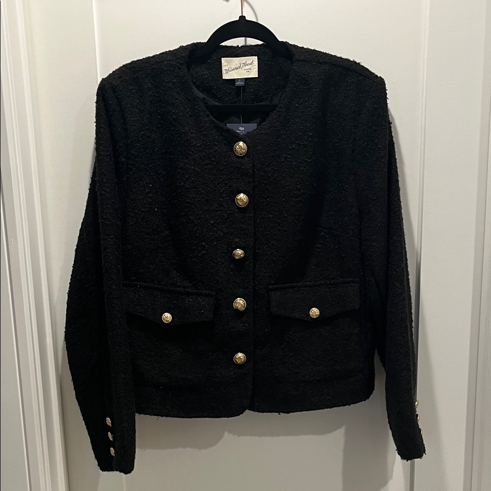 Universal Thread Black Blazer with Gold Buttons